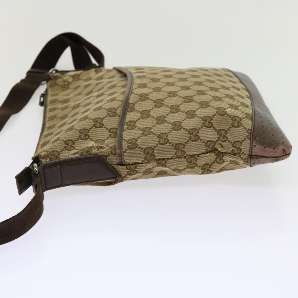 GUCCI GG Canvas Shoulder Bag 2Set Beige Brown Auth am5358