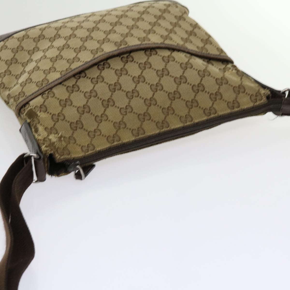 GUCCI GG Canvas Shoulder Bag 2Set Beige Brown Auth am5358