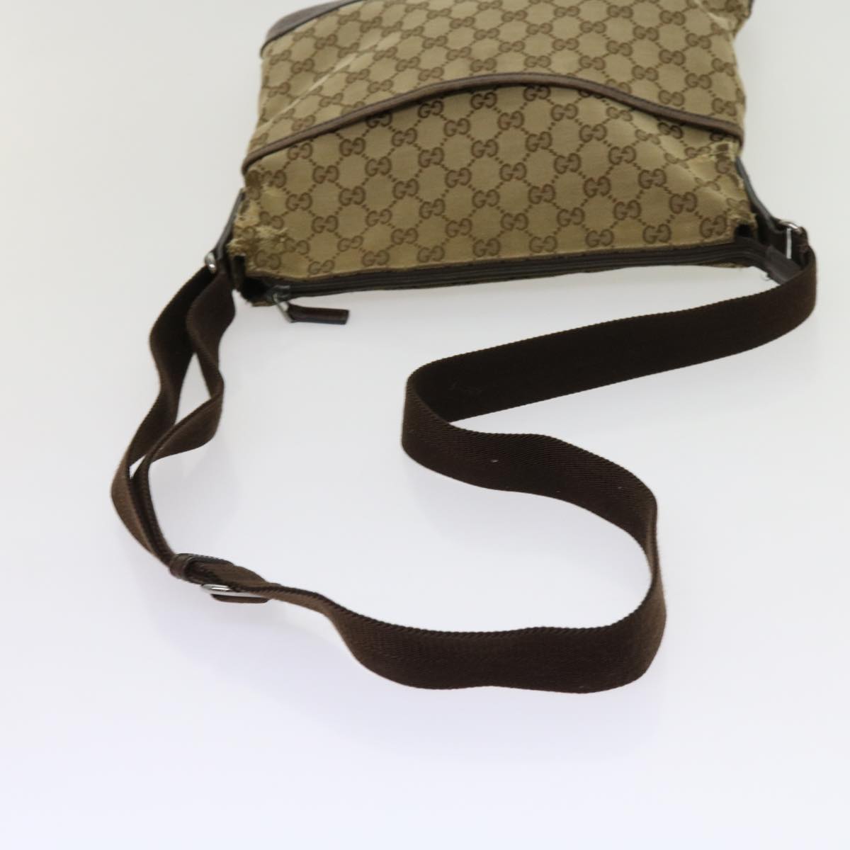 GUCCI GG Canvas Shoulder Bag 2Set Beige Brown Auth am5358