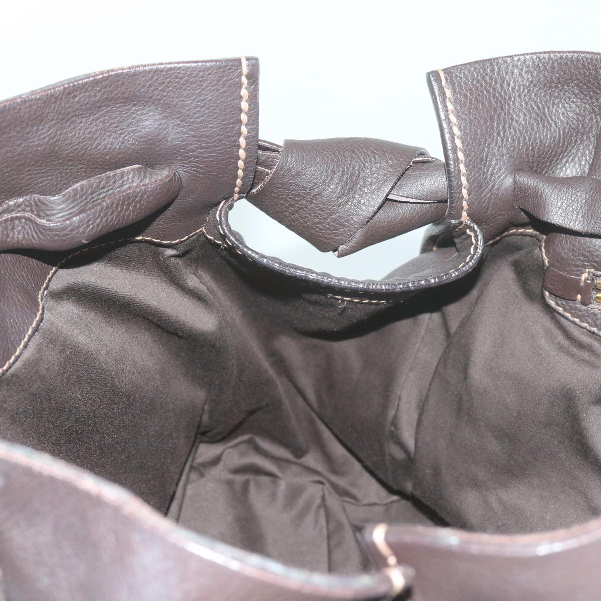 Miu Miu Shoulder Bag Leather Brown Auth am5377