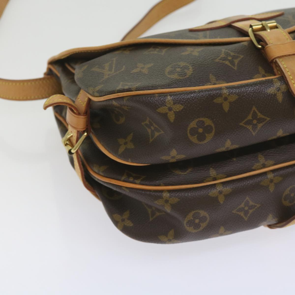 LOUIS VUITTON Monogram Saumur 30 Shoulder Bag M42256 LV Auth am5389