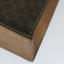 CELINE Macadam Canvas Hand Bag PVC Leather Brown Auth am5411V-16