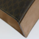 CELINE Macadam Canvas Hand Bag PVC Leather Brown Auth am5411V-17