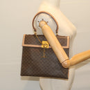 CELINE Macadam Canvas Hand Bag PVC Leather Brown Auth am5411V-20