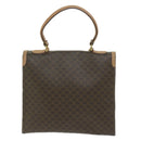 CELINE Macadam Canvas Hand Bag PVC Leather Brown Auth am5411V-2