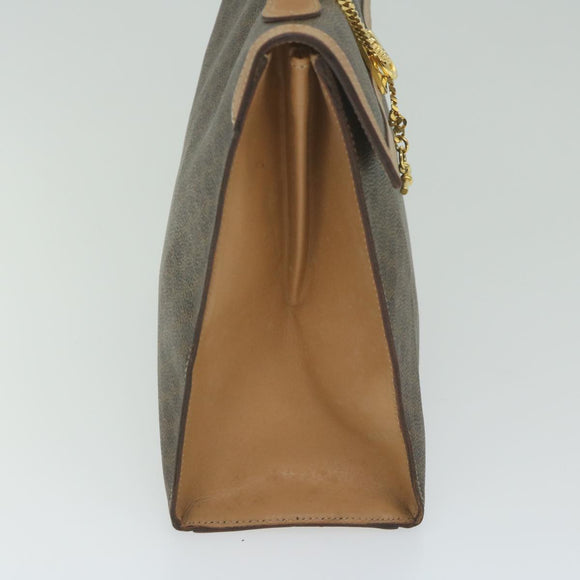 CELINE Macadam Canvas Hand Bag PVC Leather Brown Auth am5411V