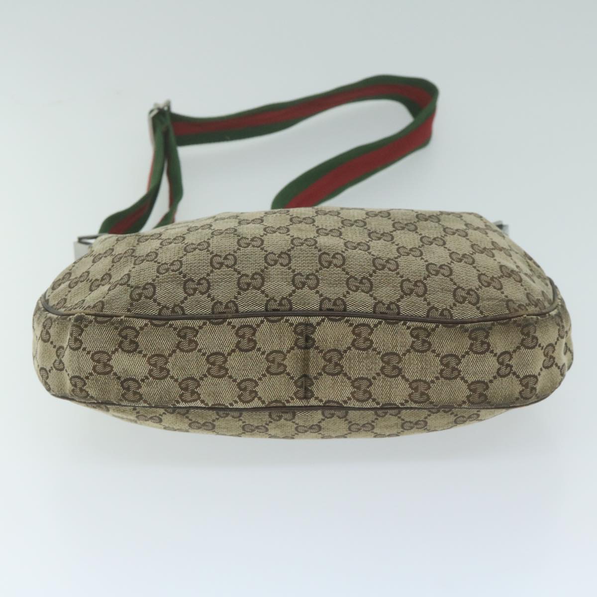 GUCCI GG Canvas Web Sherry Line Shoulder Bag Coated Canvas 3Set Auth am5453