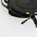 Chloe Mercy Shoulder Bag Leather Black Auth am5457V-15