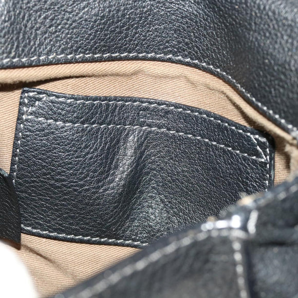 Chloe Mercy Shoulder Bag Leather Black Auth am5457V