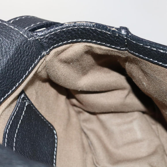 Chloe Mercy Shoulder Bag Leather Black Auth am5457V