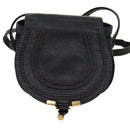 Chloe Mercy Shoulder Bag Leather Black Auth am5457V-13