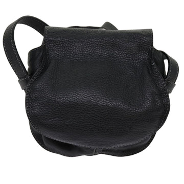 Chloe Mercy Shoulder Bag Leather Black Auth am5457V - 0