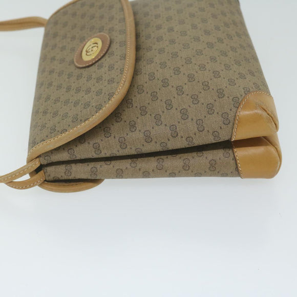 GUCCI Micro GG Supreme Schoudertas PVC Leer Beige 007 49 5548 Auth am5530