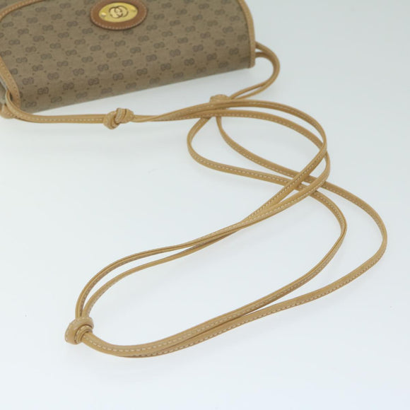 GUCCI Micro GG Supreme Schoudertas PVC Leer Beige 007 49 5548 Auth am5530