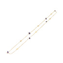 CHANEL COCO Mark Stone Necklace Gold CC Auth am5561V-1