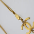 CHANEL COCO Mark Stone Necklace Gold CC Auth am5561V-6
