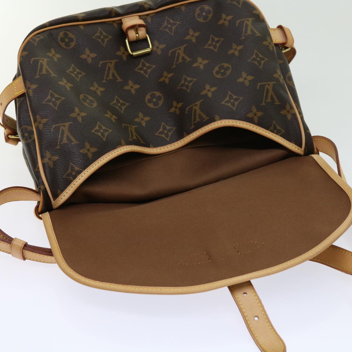 LOUIS VUITTON Monogram Saumur 30 Shoulder Bag M42256 LV Auth am5564