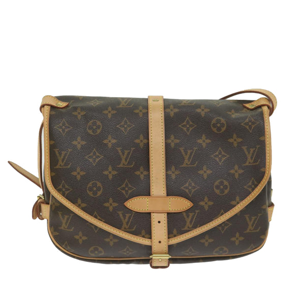 LOUIS VUITTON Monogram Saumur 30 Schoudertas M42256 LV Auth am5564