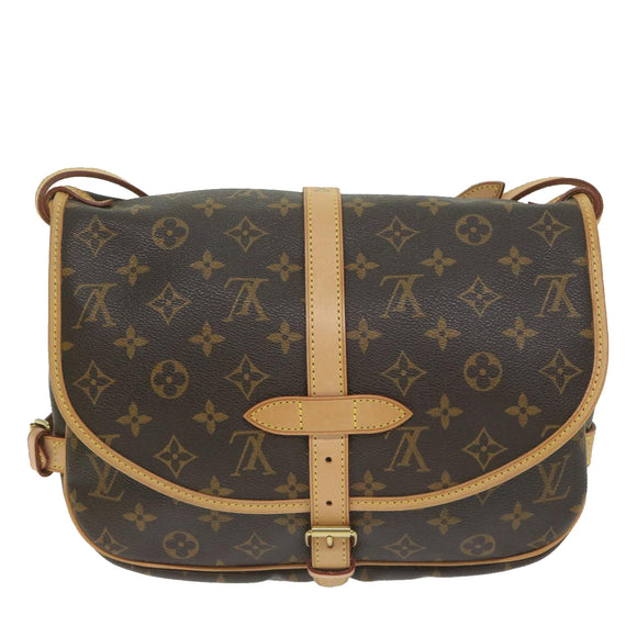 LOUIS VUITTON Monogram Saumur 30 Schoudertas M42256 LV Auth am5564