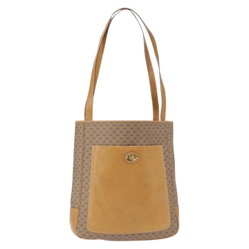 GUCCI Micro GG Supreme Tote Bag PVC Beige Auth am5617