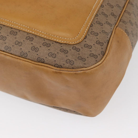 GUCCI Micro GG Supreme Tote Bag PVC Beige Auth am5617