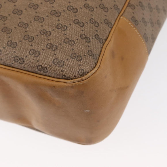 GUCCI Micro GG Supreme Tote Bag PVC Beige Auth am5617