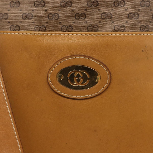 GUCCI Micro GG Supreme Tote Bag PVC Beige Auth am5617