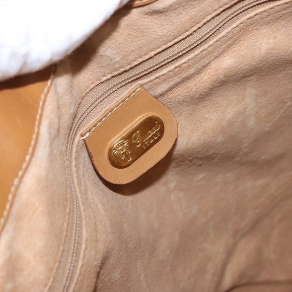 GUCCI Micro GG Supreme Tote Bag PVC Beige Auth am5617