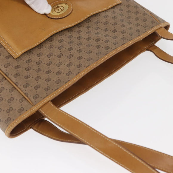 GUCCI Micro GG Supreme Tote Bag PVC Beige Auth am5617