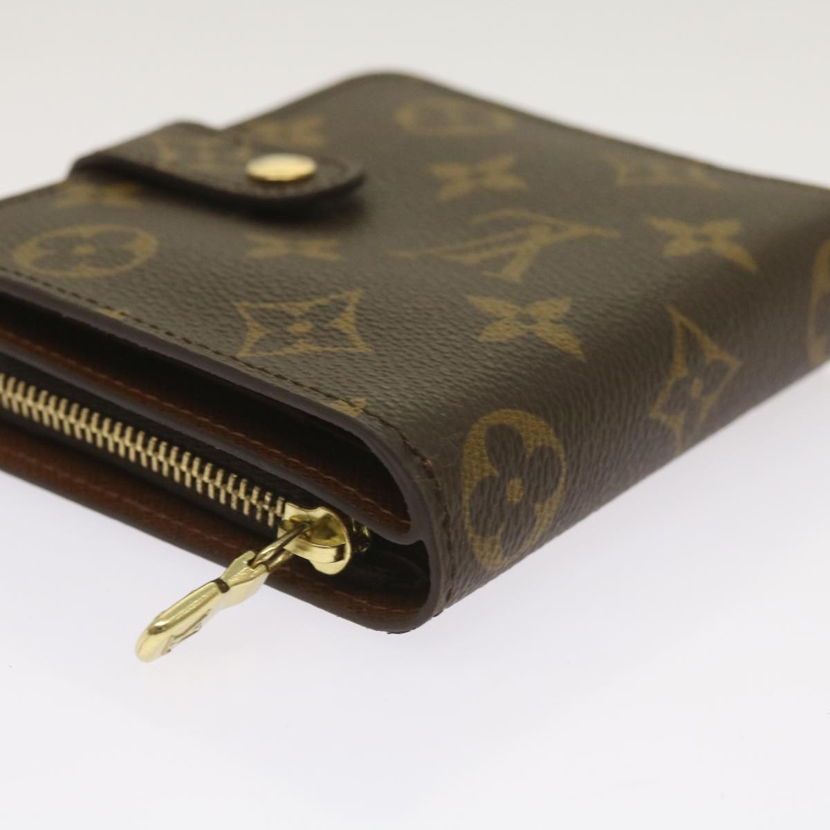 LOUIS VUITTON Monogram Compact Zip Wallet M61667 LV Auth am5633