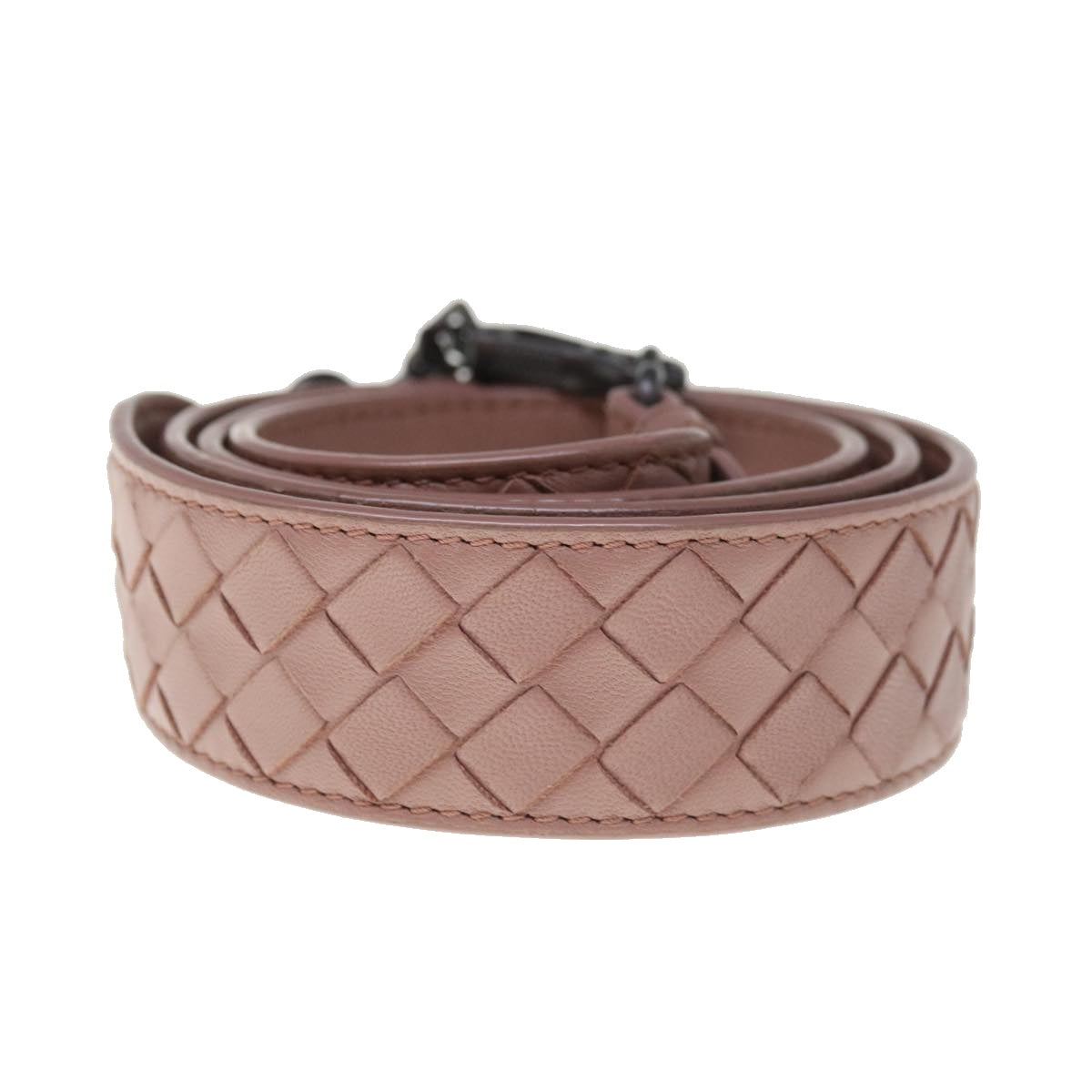 BOTTEGA VENETA INTRECCIATO Shoulder Strap Leather 44.5"" Pink Auth am5637 - 0