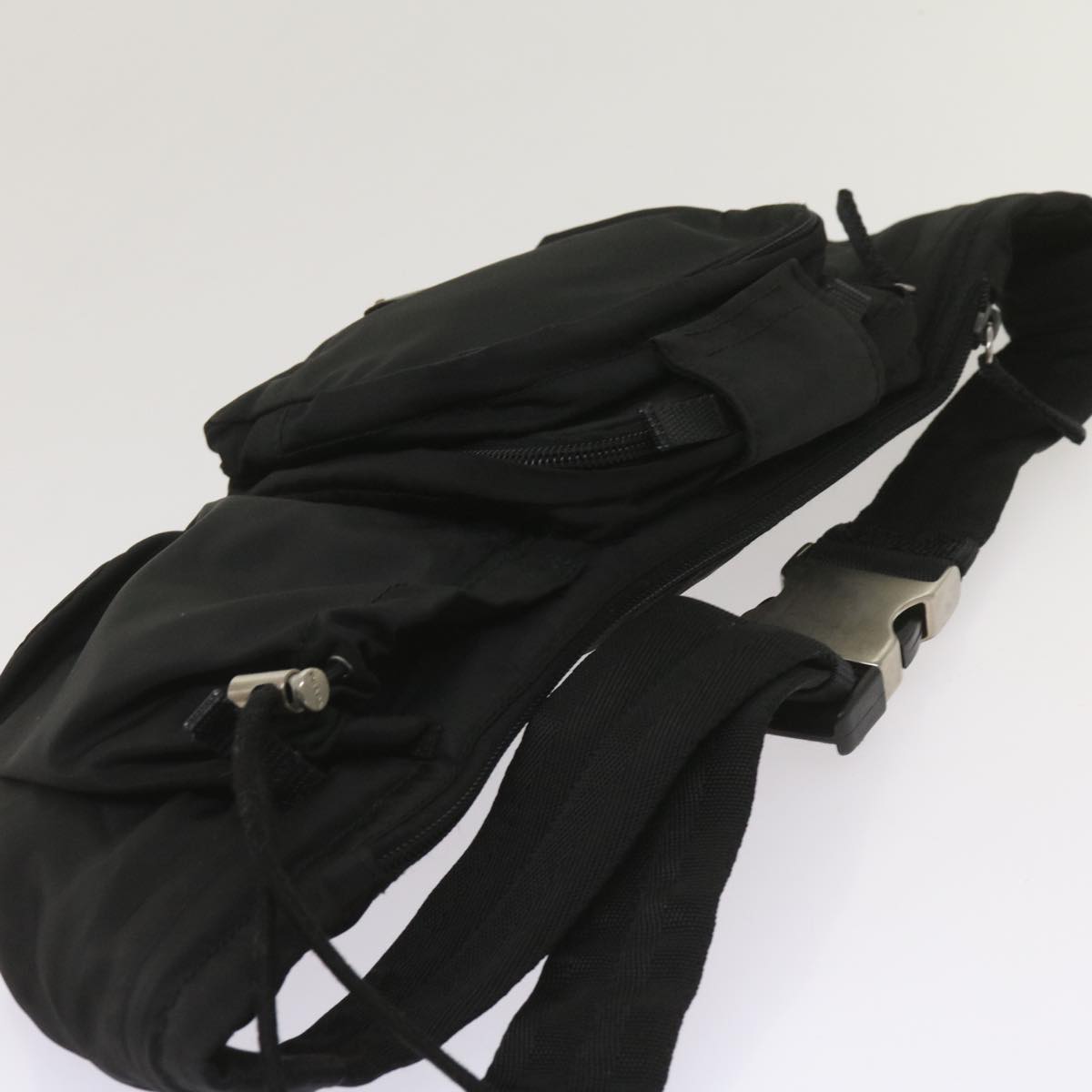 PRADA Body Bag Nylon Black Auth am5638