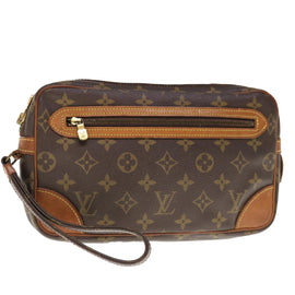 LOUIS VUITTON Monogram Marly Dragonne GM Clutch Bag Vintage M51825 Auth am5645