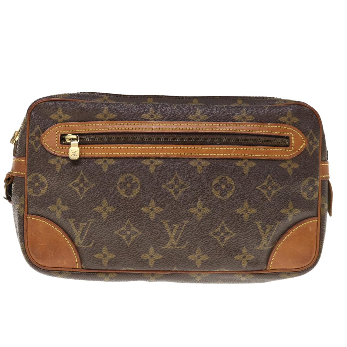 LOUIS VUITTON Monogram Marly Dragonne GM Clutch Bag Vintage M51825 Auth am5645