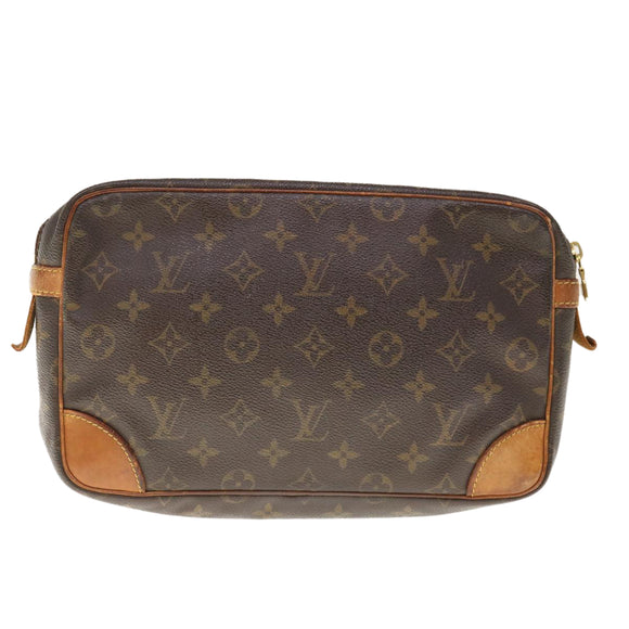 LOUIS VUITTON Monogram Compiegne 28 Clutch Bag M51845 LV Auth am5647