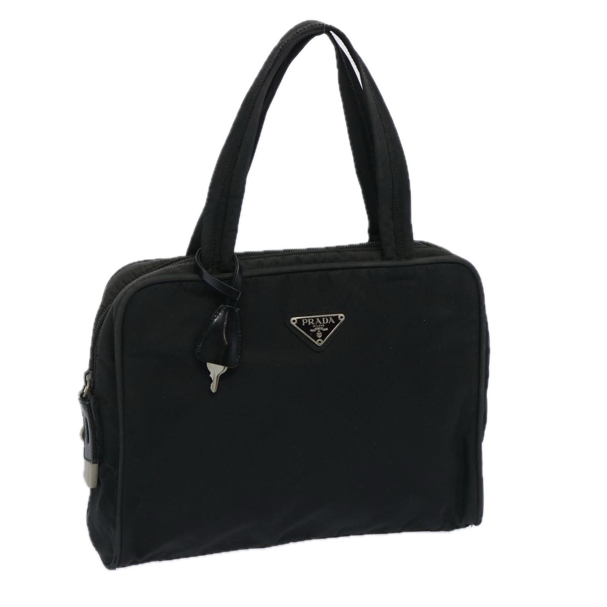 PRADA Hand Bag Nylon Black Auth am5650