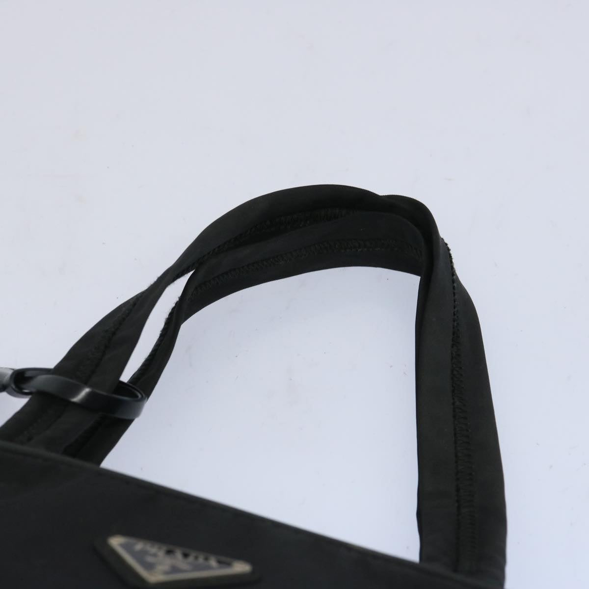 PRADA Hand Bag Nylon Black Auth am5650