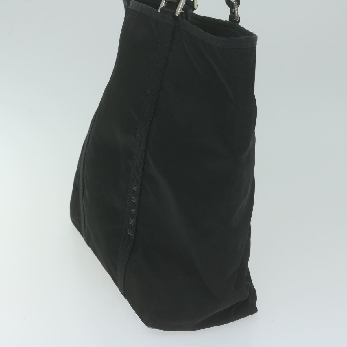 PRADA Tote Bag Nylon Black Auth am5658