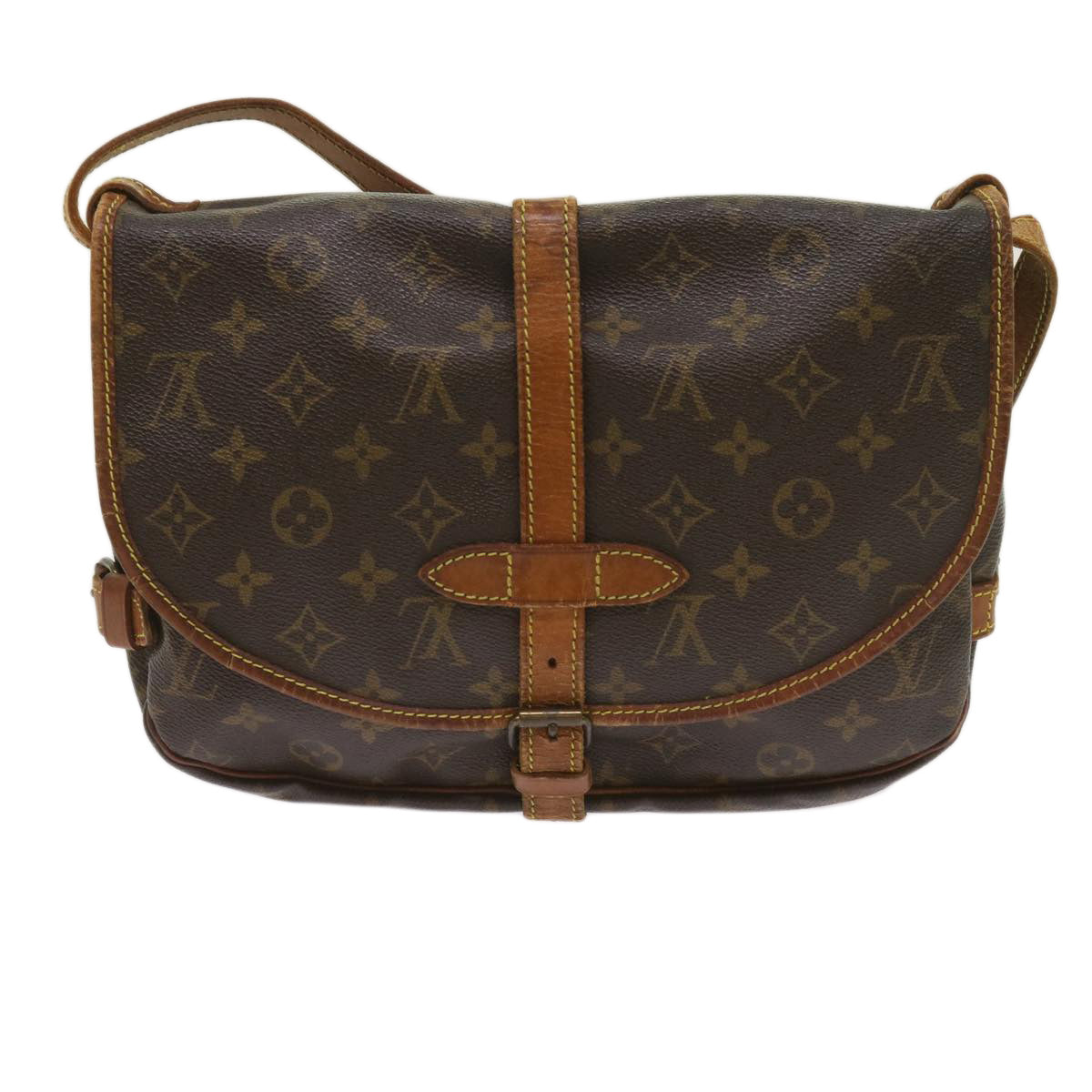 LOUIS VUITTON Monogram Saumur 30 Shoulder Bag M42256 LV Auth am5659