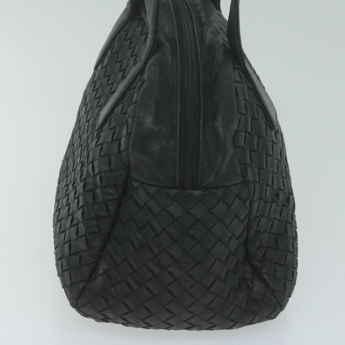 BOTTEGAVENETA INTRECCIATO Hand Bag Leather Black Auth am5660