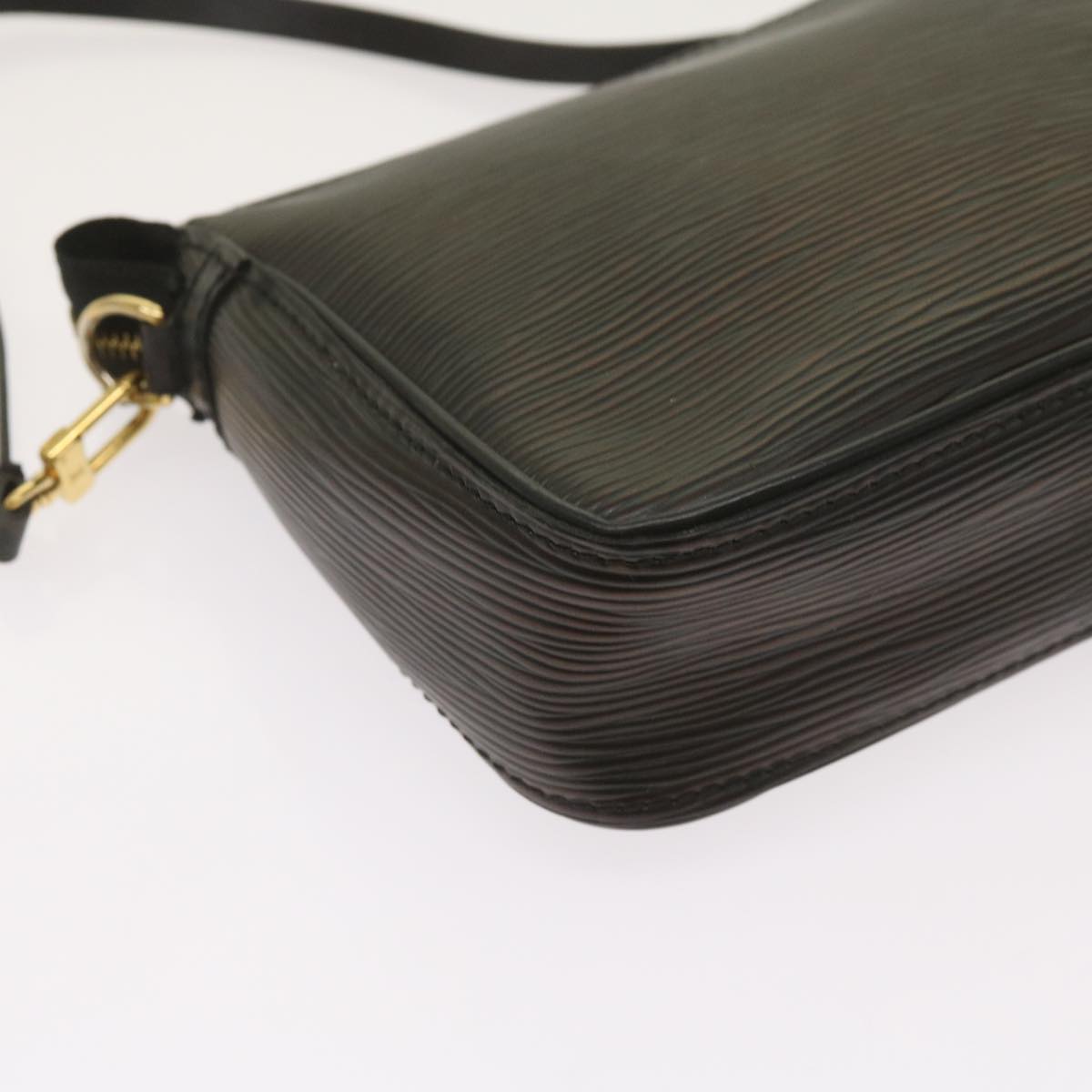 LOUIS VUITTON Epi Trousse Makeup Pouch SPO Black LV Auth am5671A