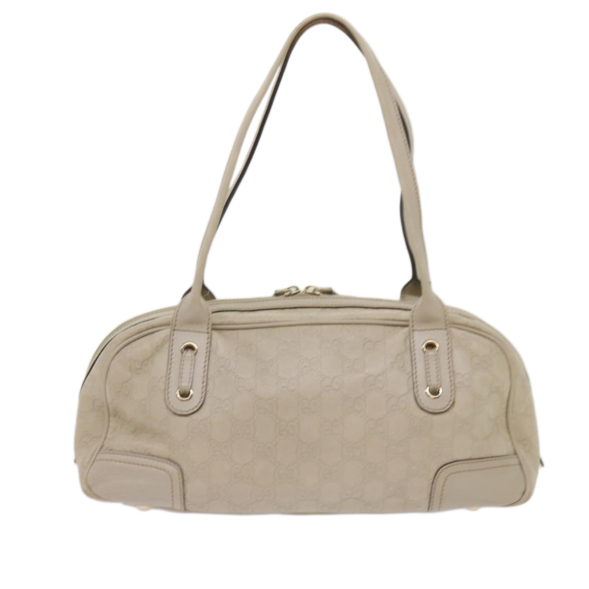 GUCCI GG Canvas Guccissima Pretty Shoulder Bag White 161720 Auth am5672