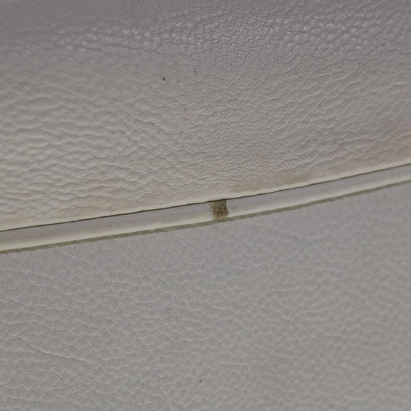 Christian Dior Tote Bag Leather White Auth am5702