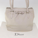 Christian Dior Tote Bag Leather White Auth am5702-21