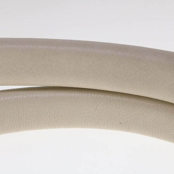 Christian Dior Tote Bag Leather White Auth am5702