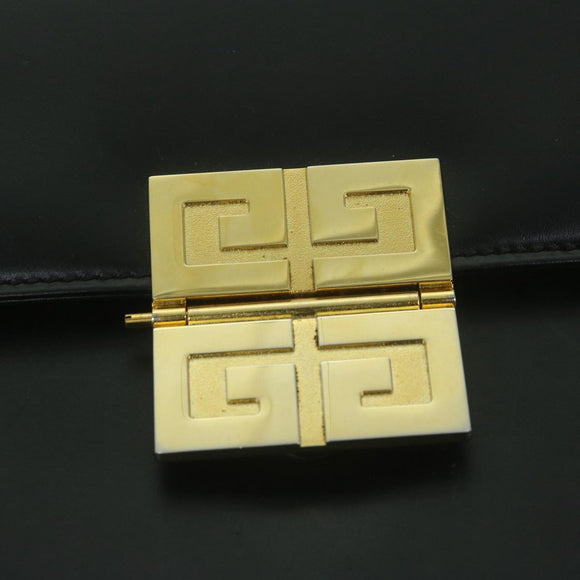 GIVENCHY Hand Bag Leather Black Auth am5705