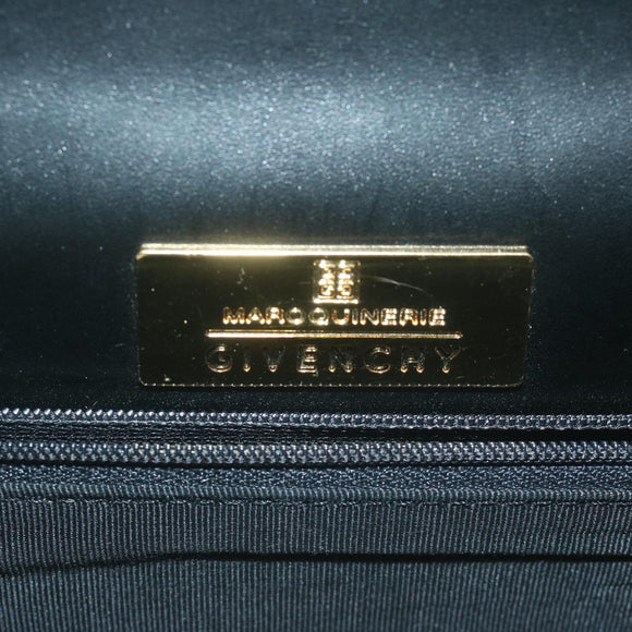 GIVENCHY Hand Bag Leather Black Auth am5705