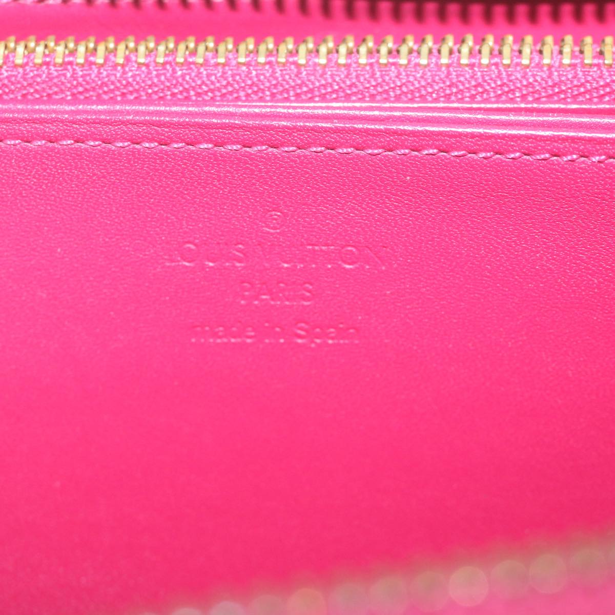 LOUIS VUITTON Monogram Vernis Zippy Wallet Pink M93058 LV Auth am5708