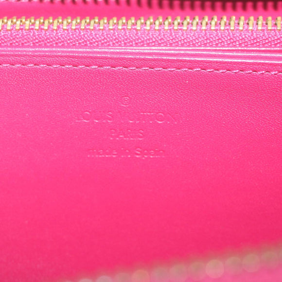 LOUIS VUITTON Monogram Vernis Zippy Wallet Pink M93058 LV Auth am5708