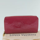 LOUIS VUITTON Monogram Vernis Zippy Wallet Pink M93058 LV Auth am5708-12